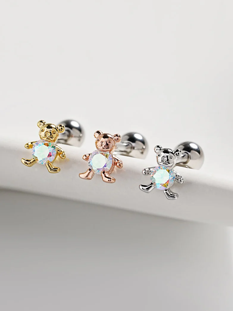 Aurora Bear Cartilage Ear Piercing 18G16G