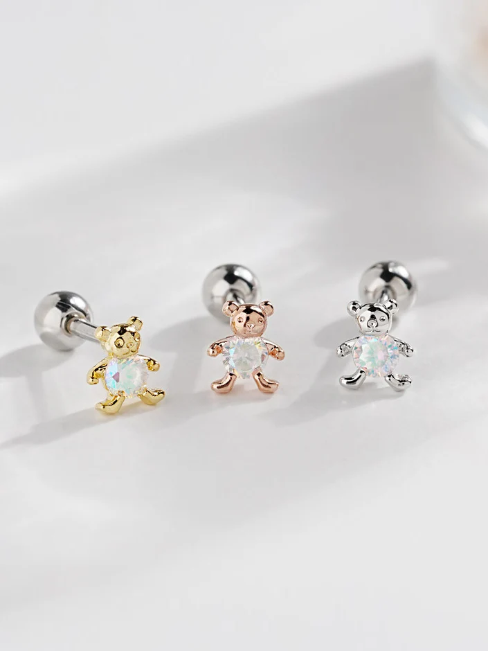 Aurora Bear Cartilage Ear Piercing 18G16G - Image 2