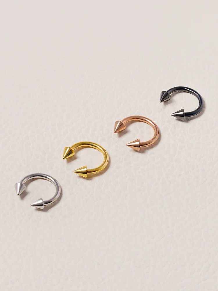 Circular Cone C-Shaped Surgical Steel Piercing 16G - Image 6