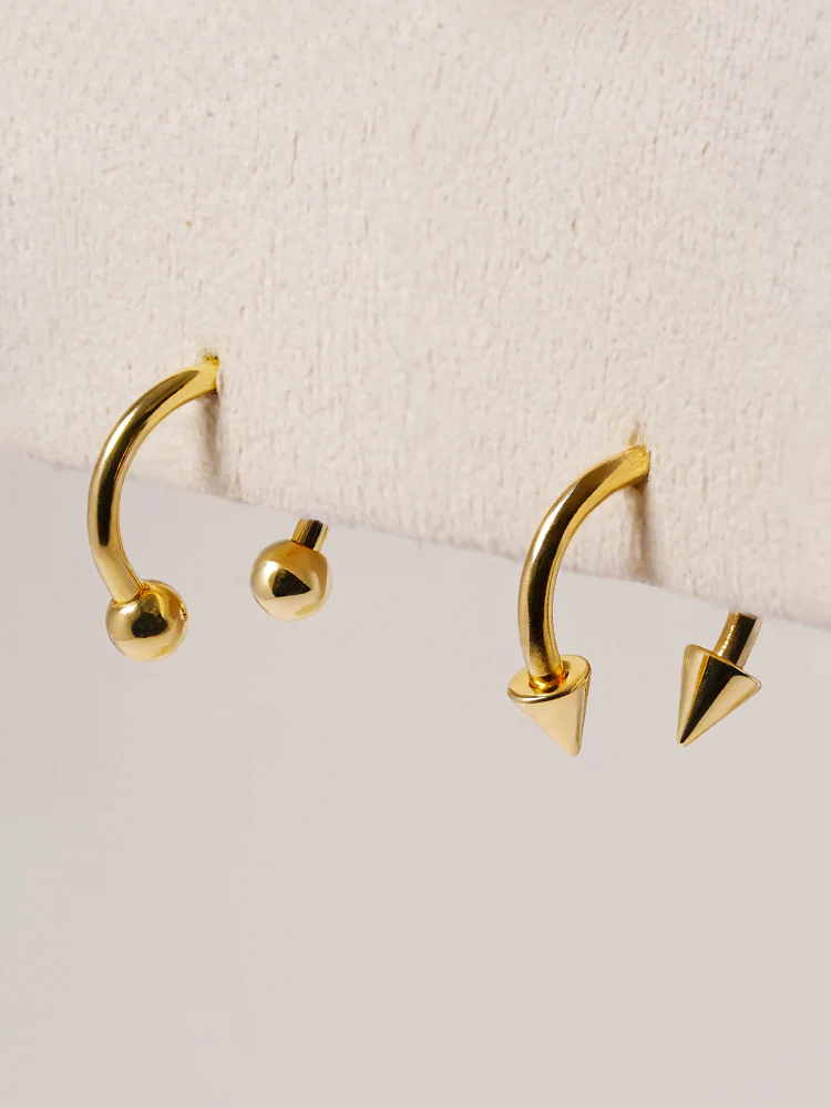 Circular Cone C-Shaped Surgical Steel Piercing 16G - Image 8