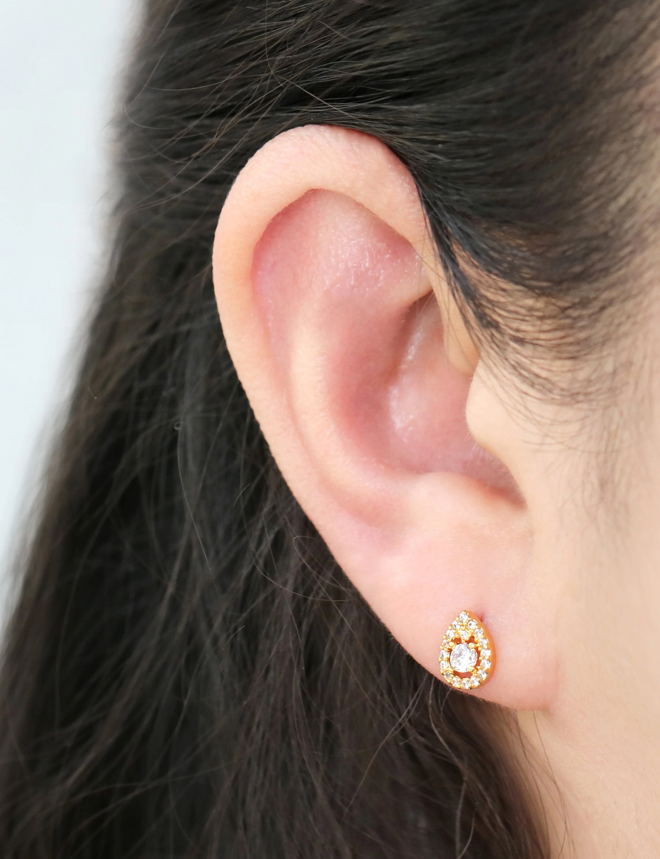 Classic Teardrop CZ Cartilage Earring - Image 5