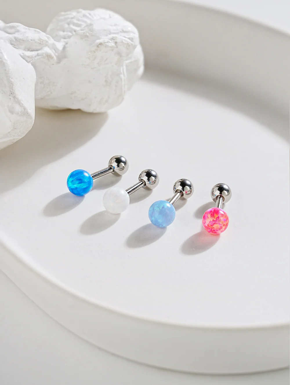 Colorful Opal Cartilage earring - Image 3