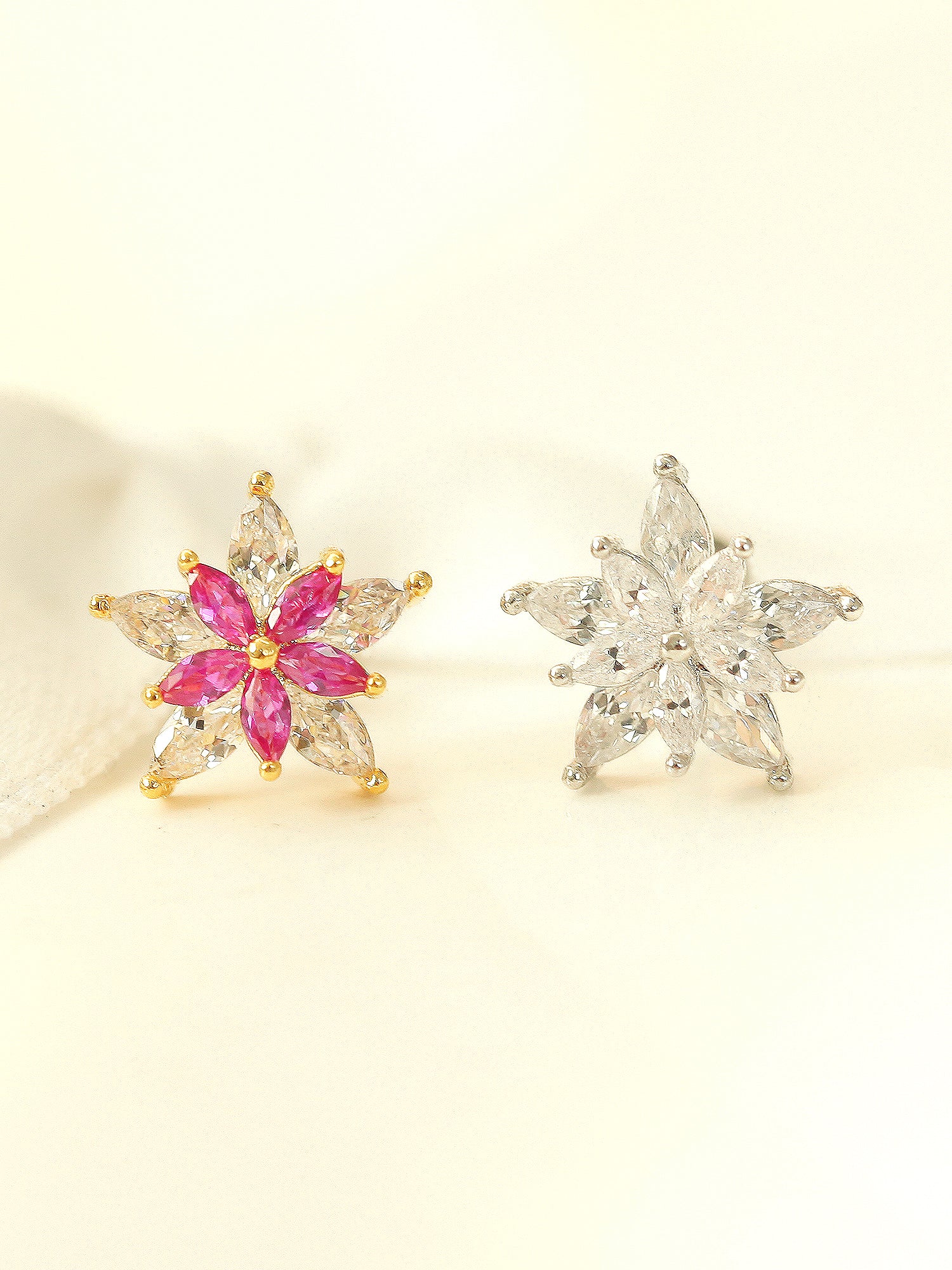 Crystal Pink Flower Piercing - Image 6