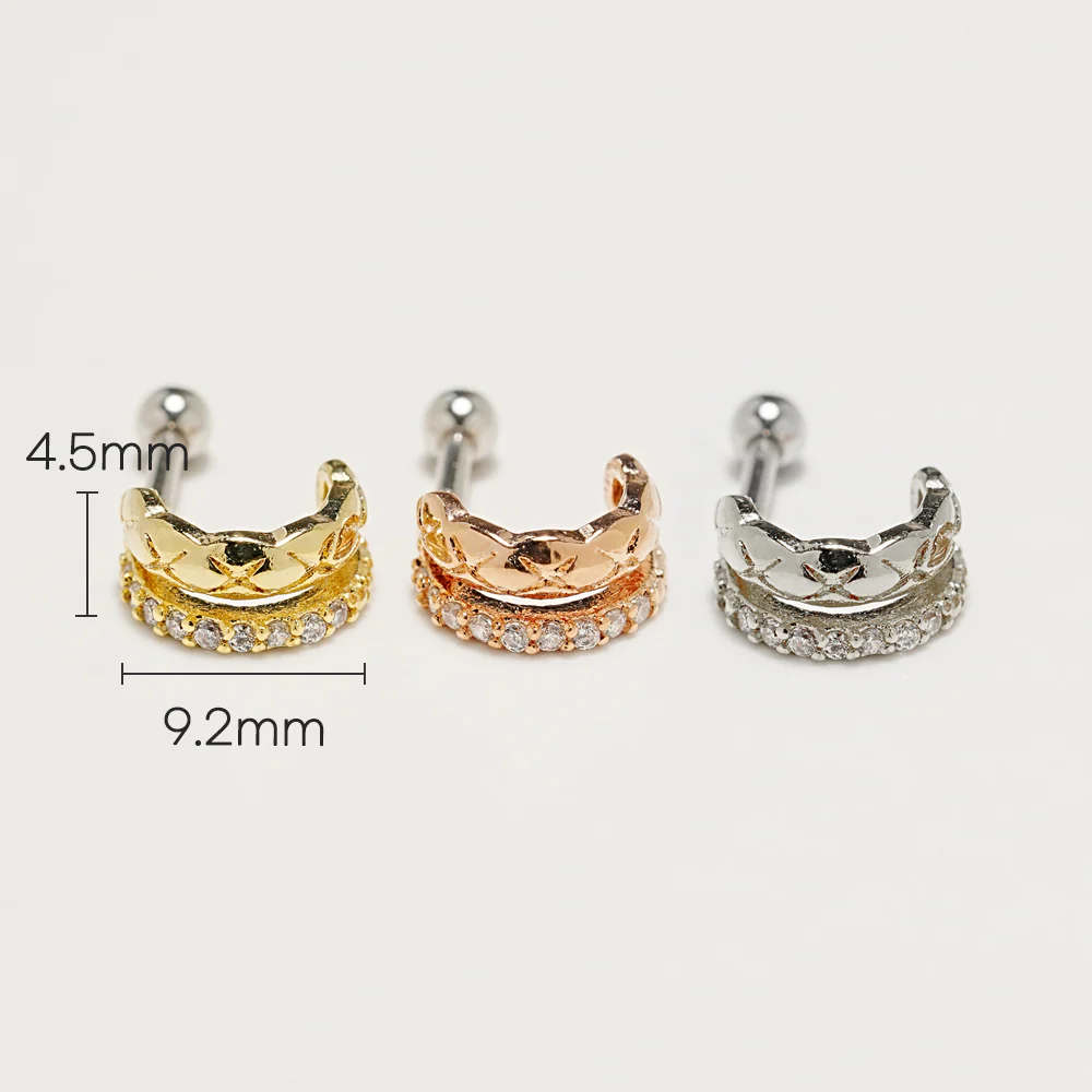 Cubic Under Bubble Cartilage Ear Piercing 18G16G - Image 3