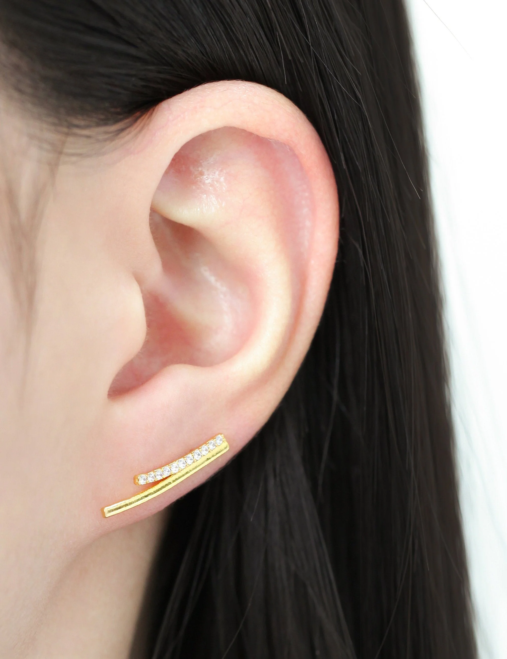 Curve CZ two line Piercing