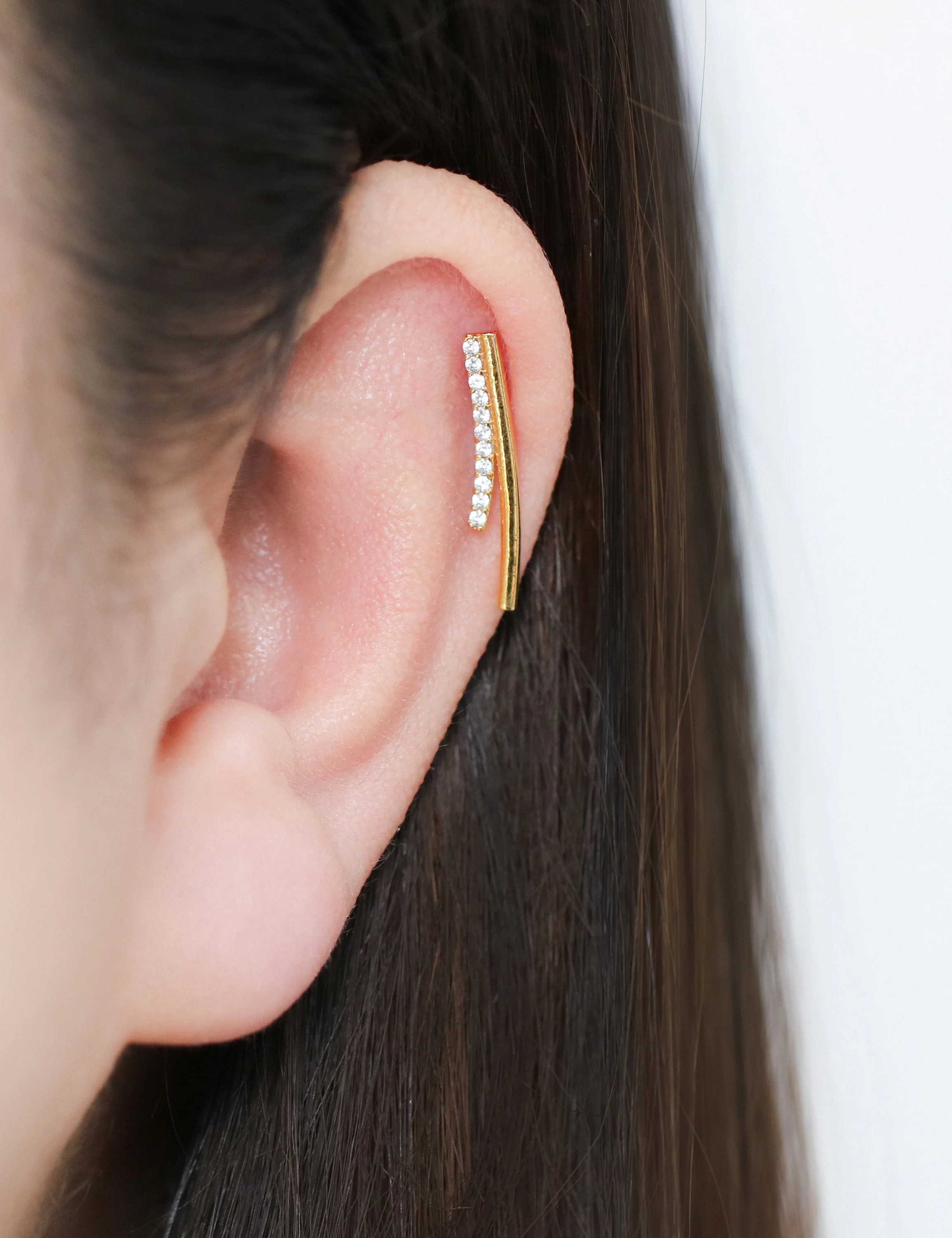 Curve CZ two line Piercing - Image 2
