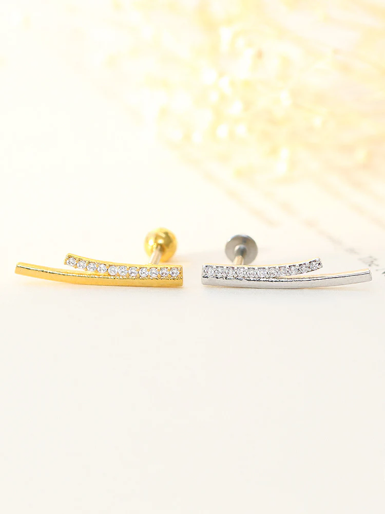 Curve CZ two line Piercing - Image 6