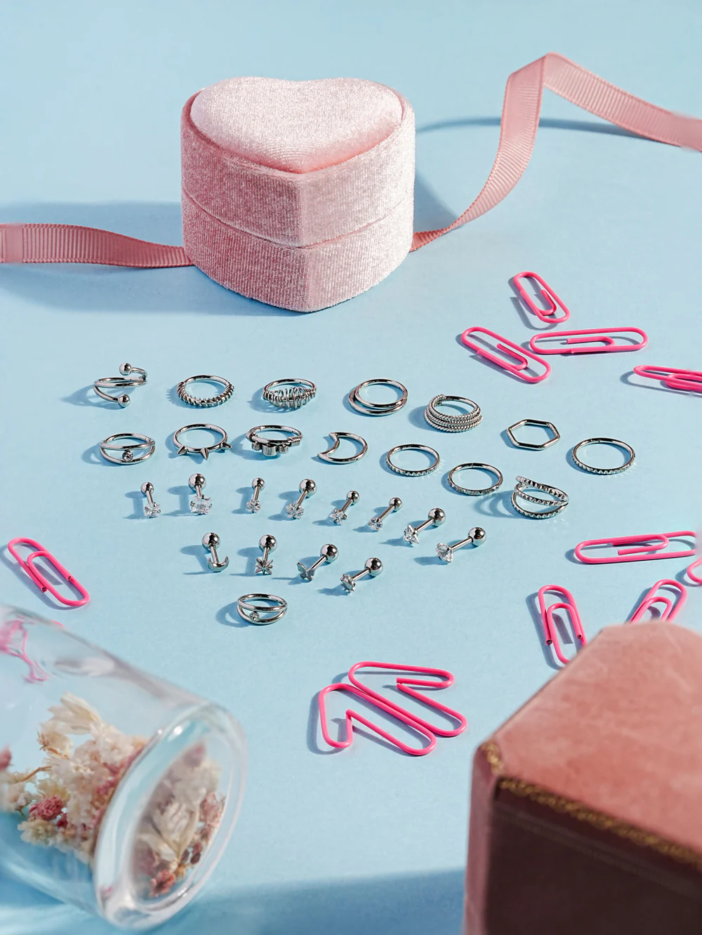 Simple Square Pattern Cartilage Ear Hoop Piercing 16G - Image 5