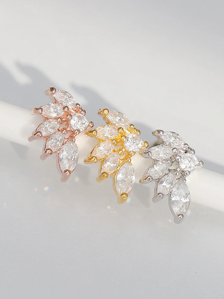 CZ Stud Wing Cartilage Earring - Image 3