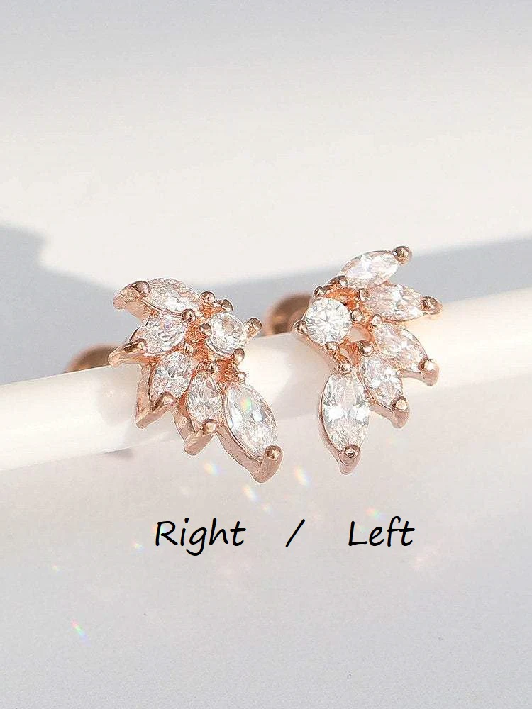 CZ Stud Wing Cartilage Earring - Image 6