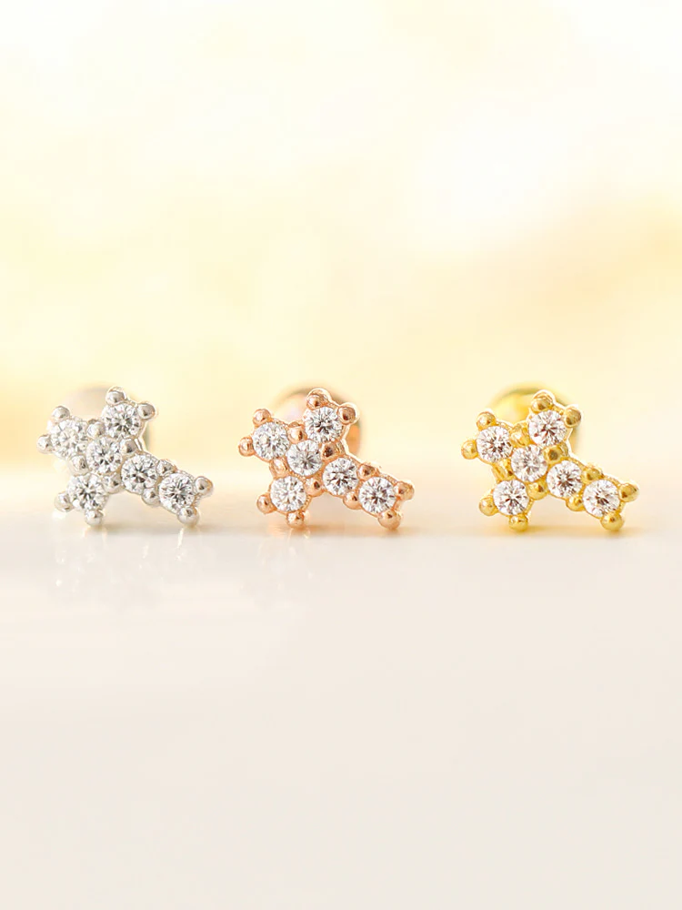 Dainty Cross CZ Piercing - Image 3