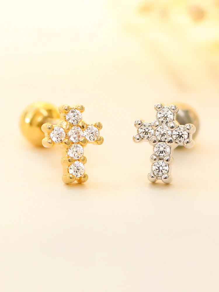 Dainty Cross CZ Piercing - Image 4