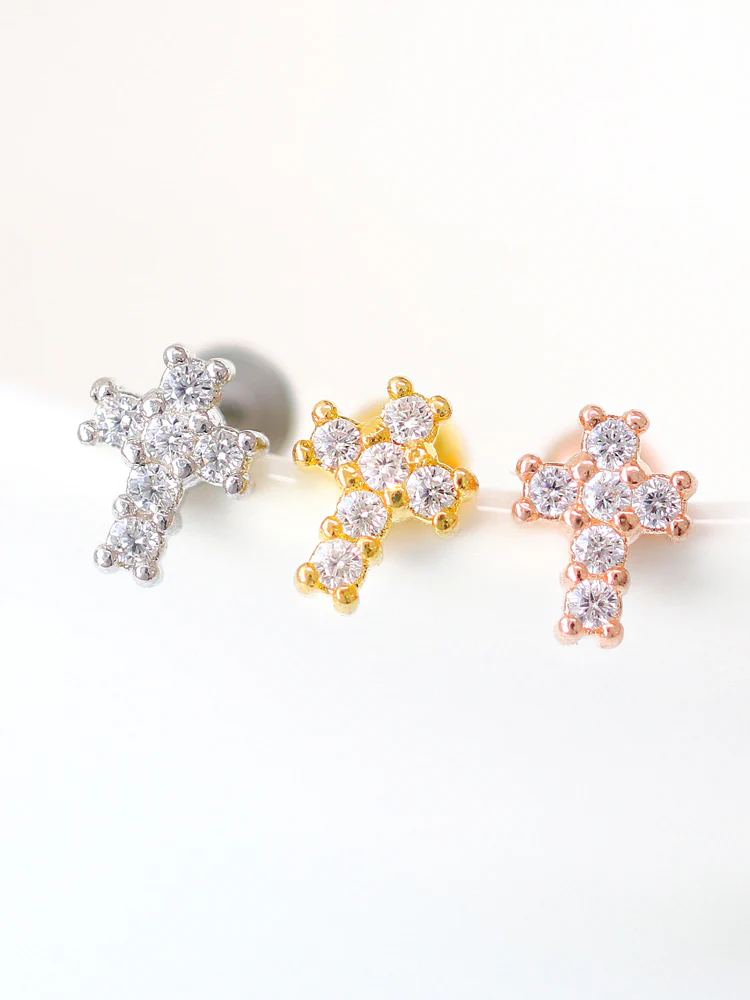 Dainty Cross CZ Piercing - Image 5
