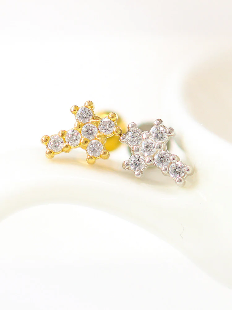 Dainty Cross CZ Piercing - Image 6