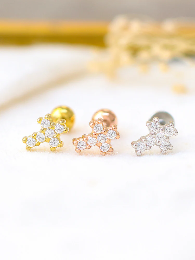 Dainty Cross CZ Piercing - Image 7