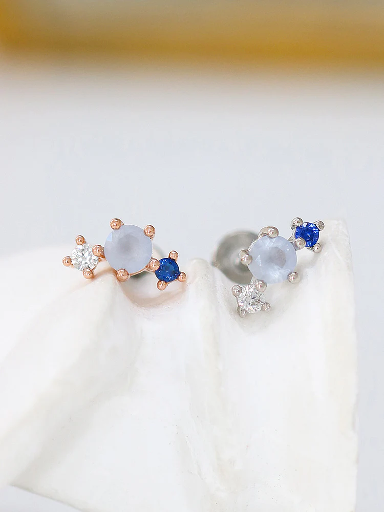 Dainty pink Cartilage earring - Image 4