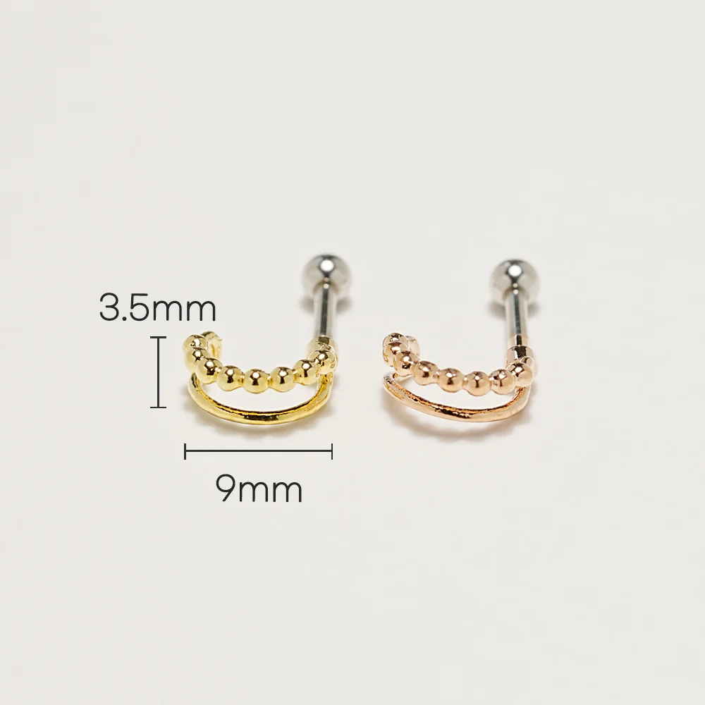 Dotted Road Cartilage Ear Piercing 16G - Image 3