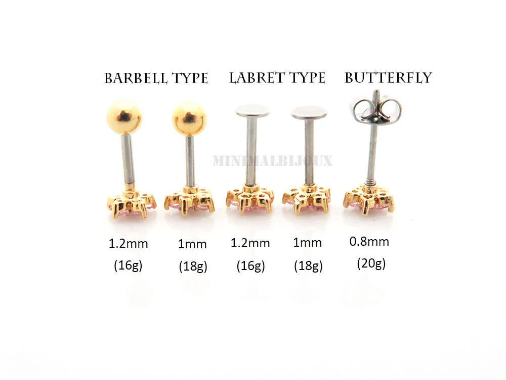 Double Flower Cartilage earring - Image 7