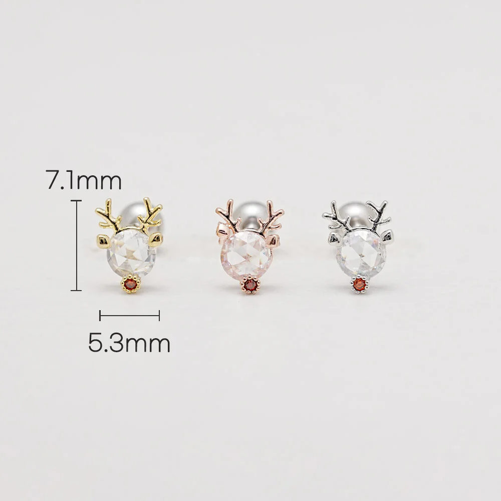Happy Rudolph Cartilage Ear Piercing 18G16G - Image 3