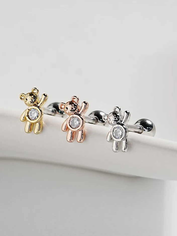 Hi Bear Cartilage Ear Piercing 18G16G