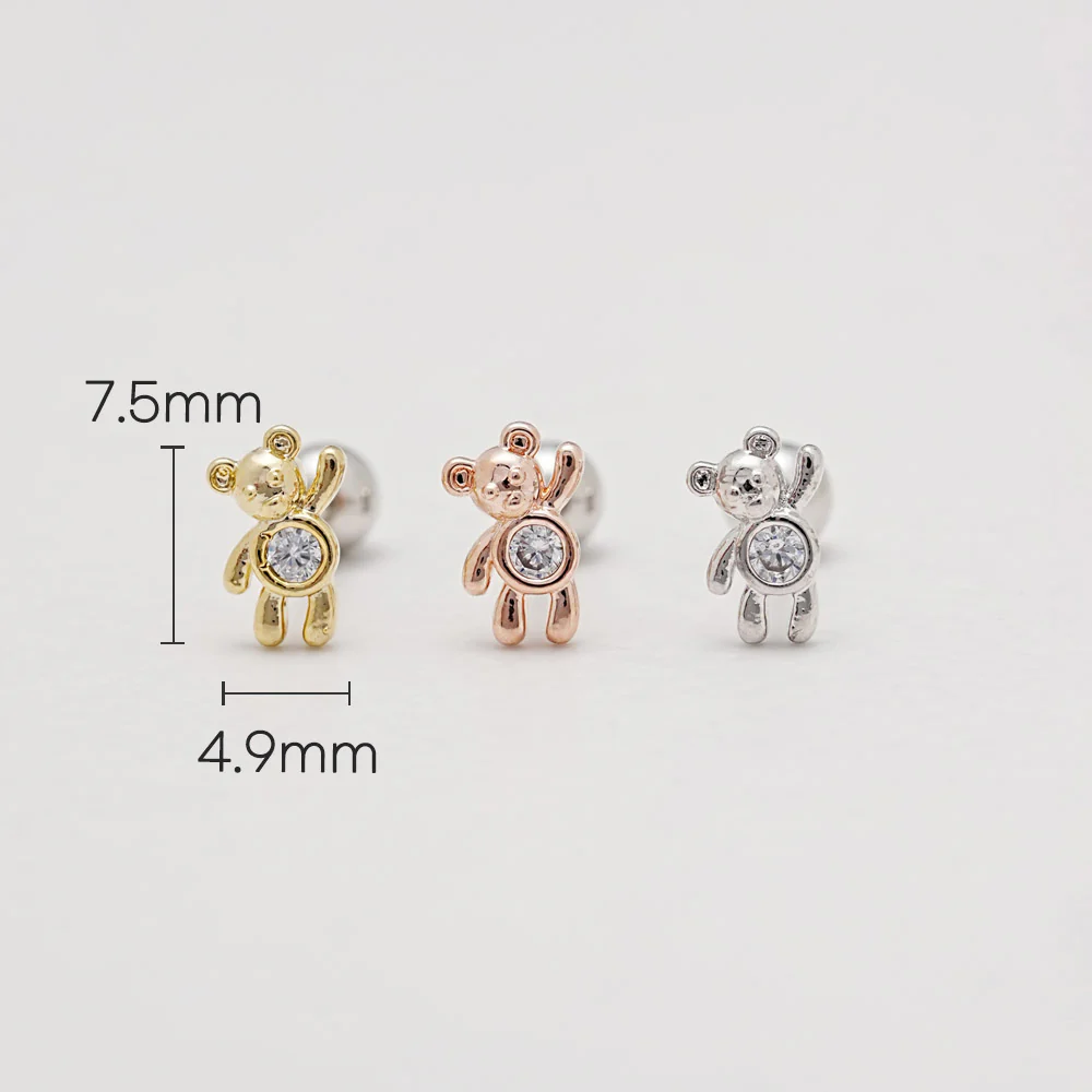 Hi Bear Cartilage Ear Piercing 18G16G - Image 3