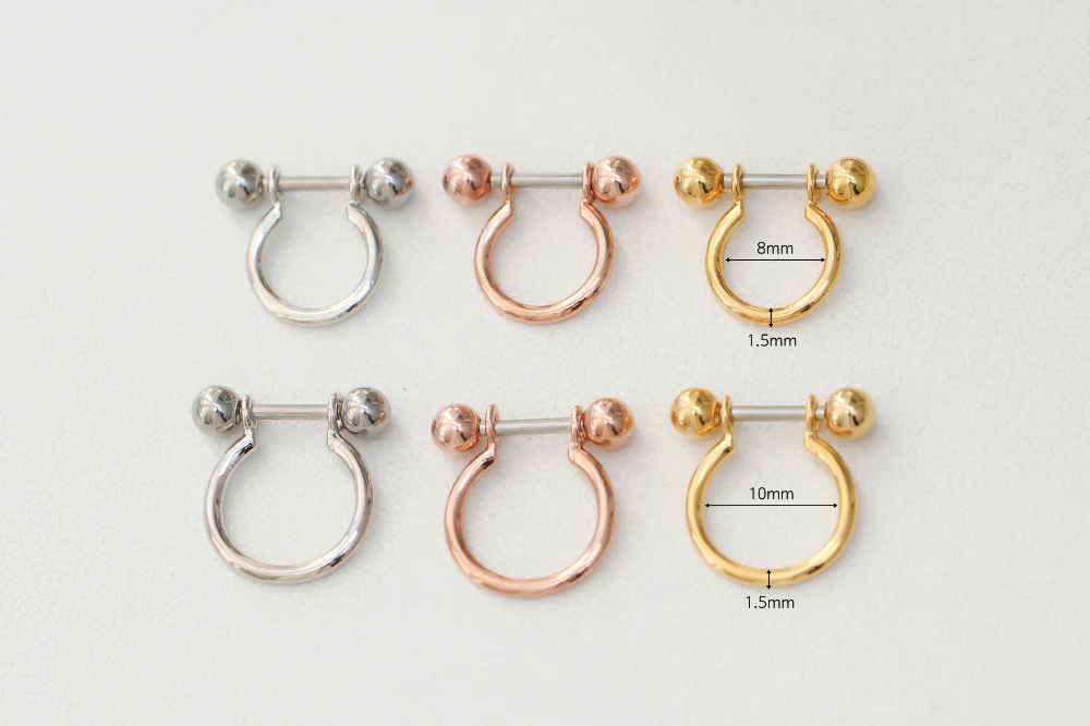 Horseshoe ring piercing - Image 7