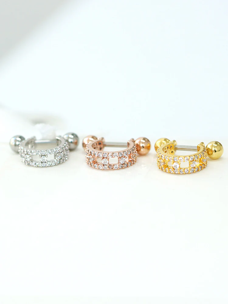 Horseshoe Square Conch piercing - Image 2