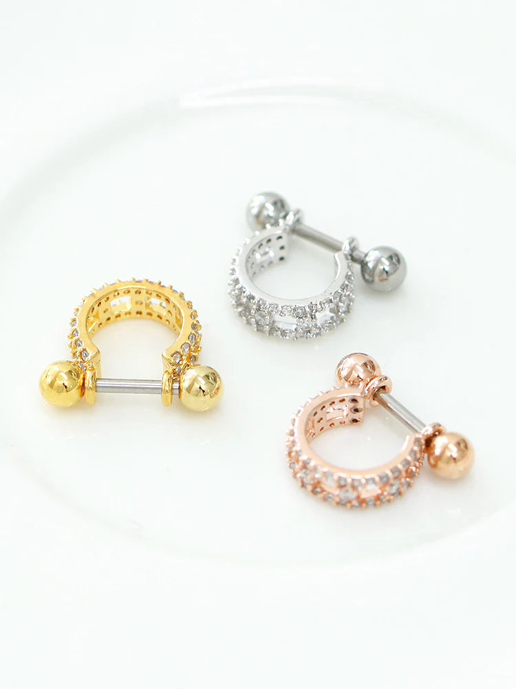 Horseshoe Square Conch piercing - Image 5