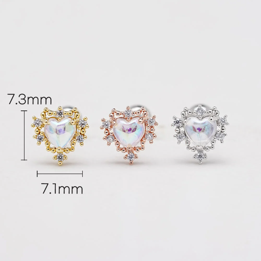 Kingdom Heart Cartilage Ear Piercing 18G16G - Image 3