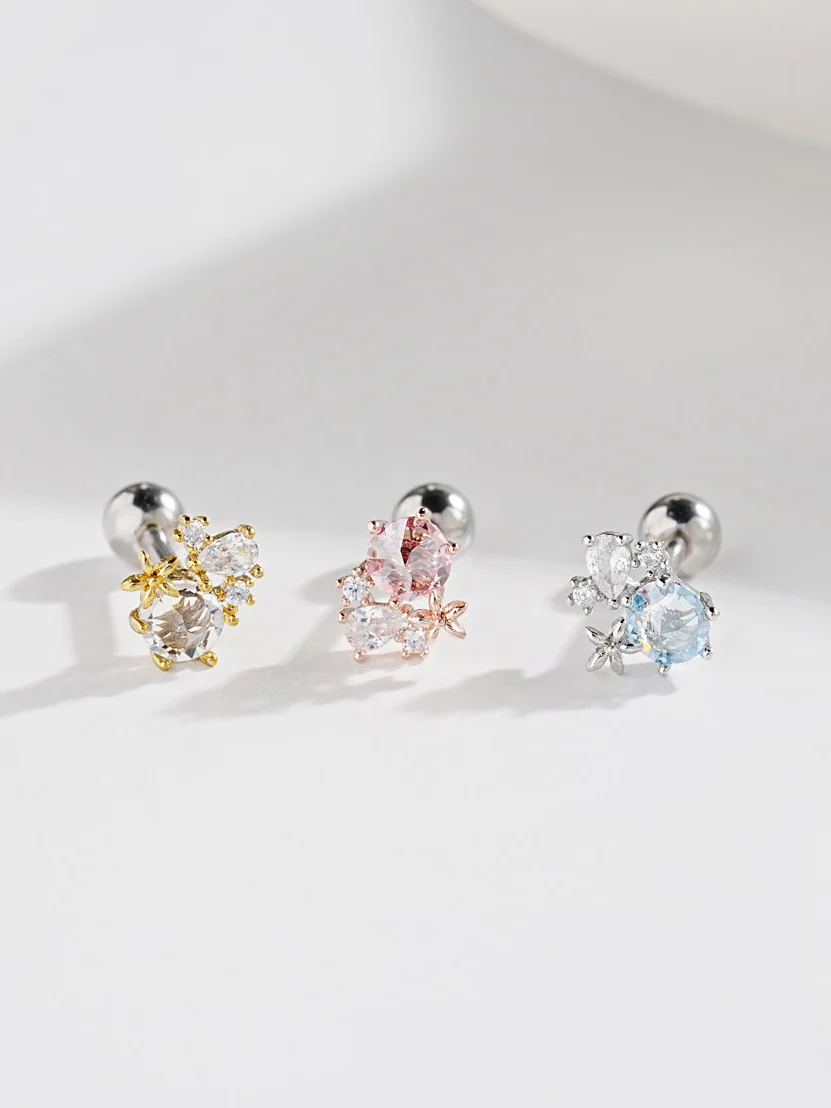 Lighting Cubic Cartilage Ear Piercing 18G16G - Image 2