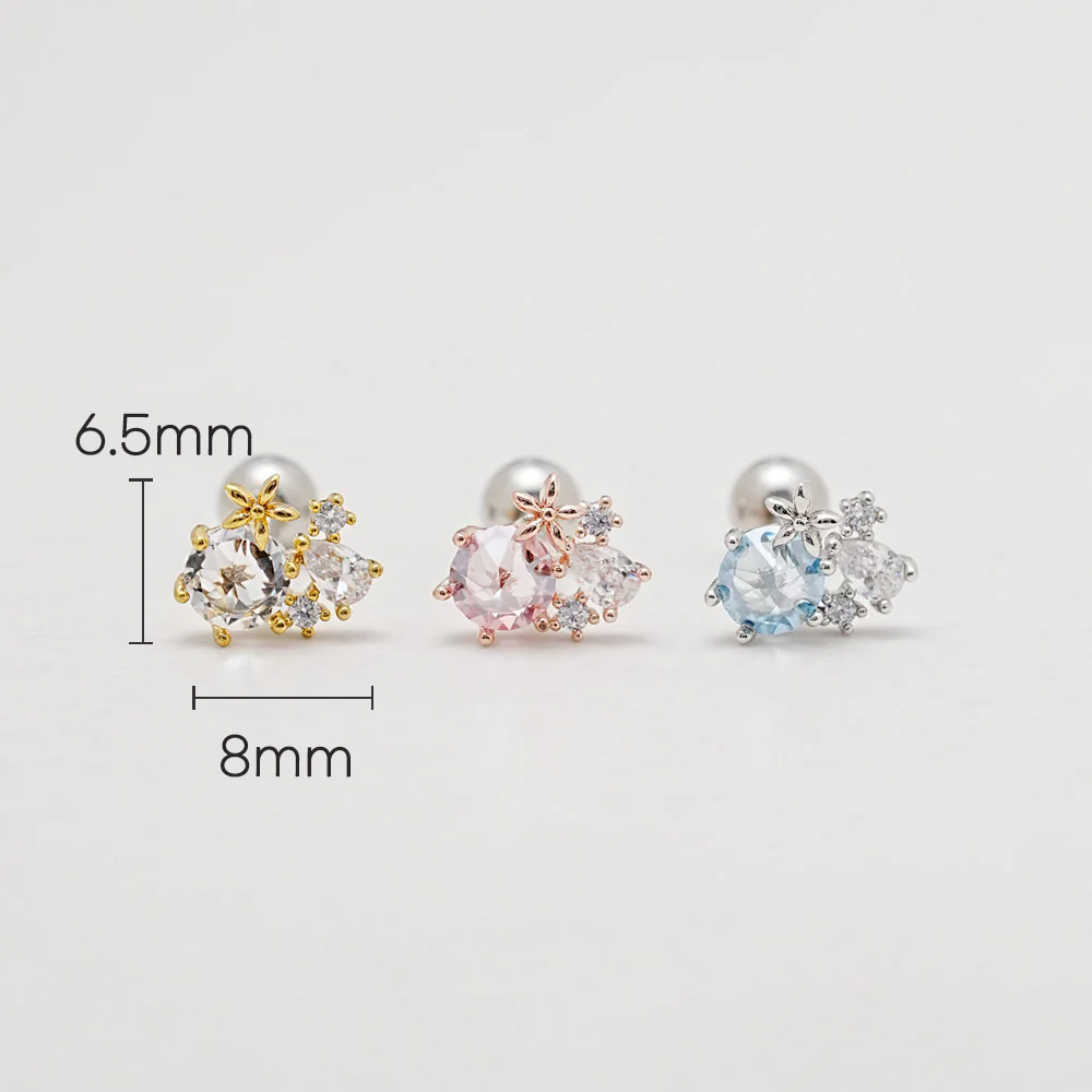 Lighting Cubic Cartilage Ear Piercing 18G16G - Image 3
