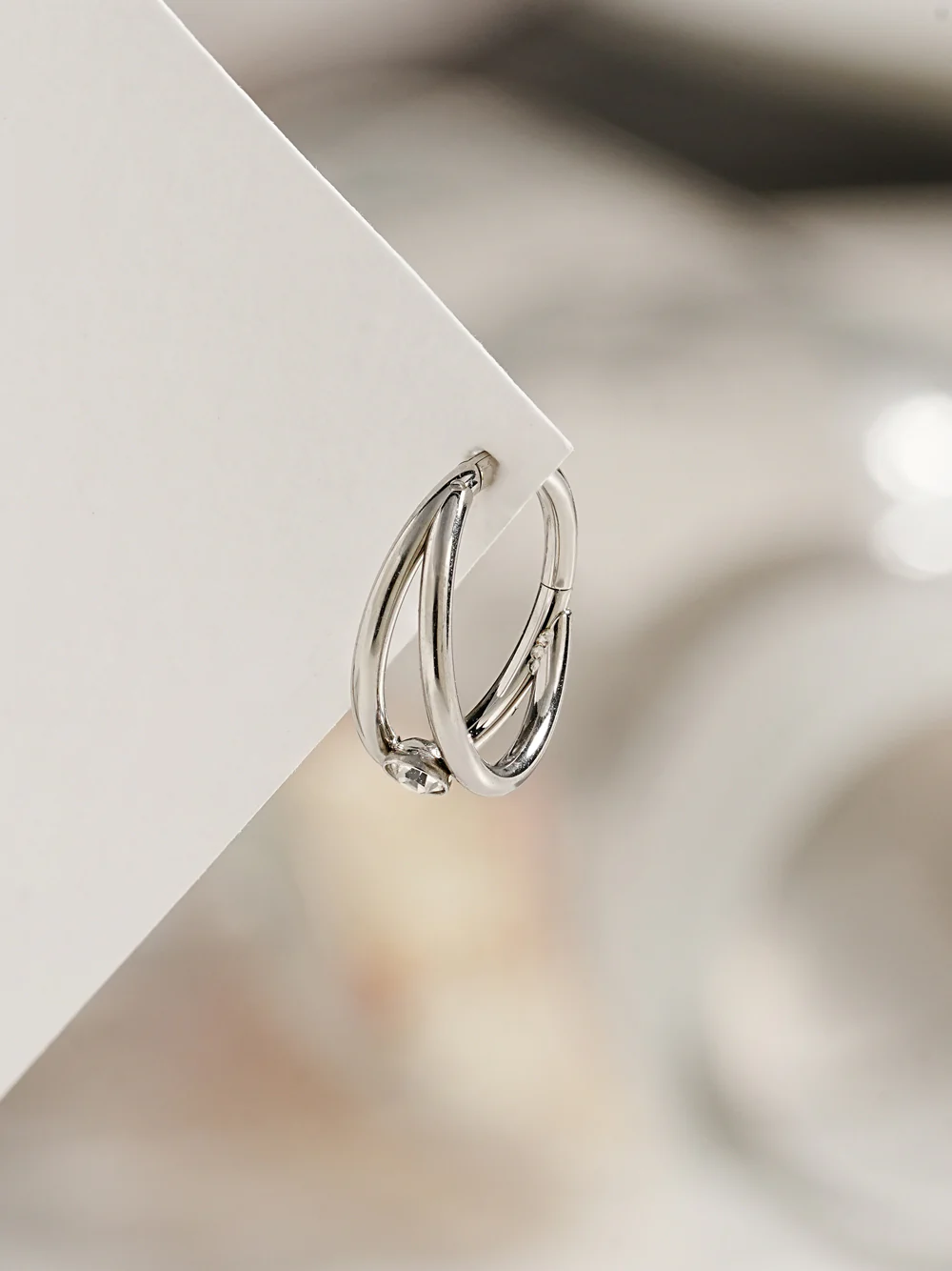 Line Eyes Cartilage Ear Hoop Piercing 16G - Image 2