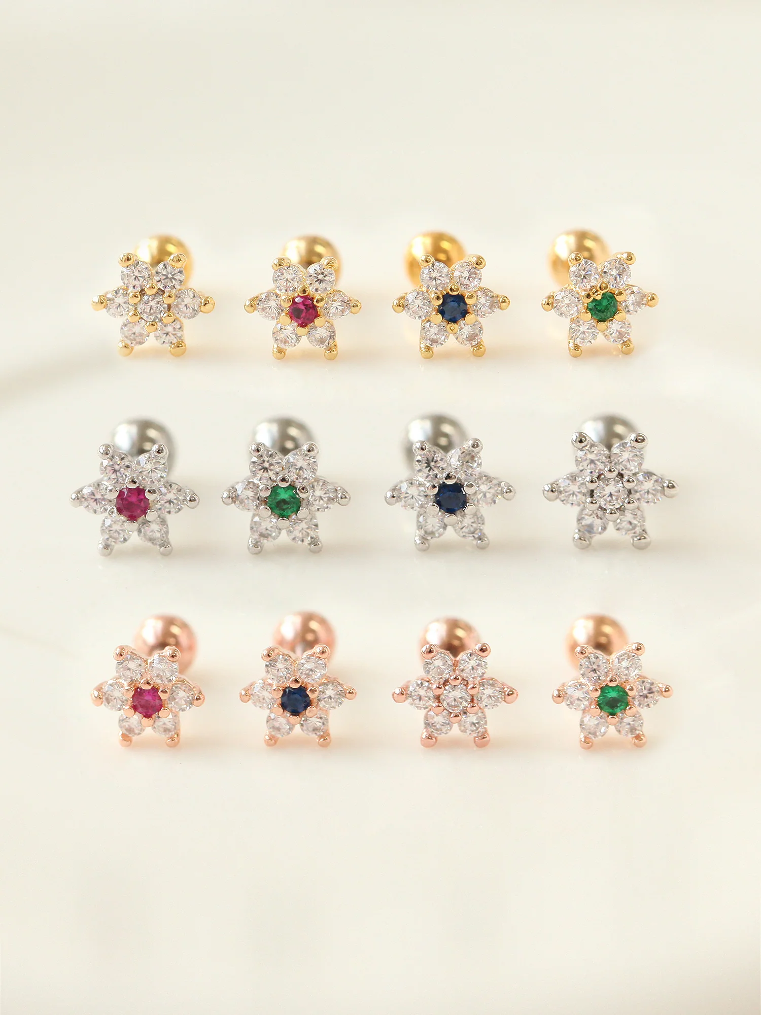 Lovely Flower Cartilage Earrings