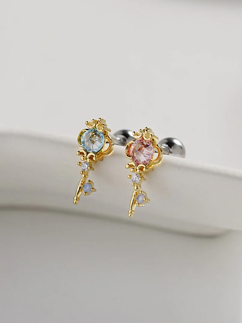 Lovely Key Cartilage Ear Piercing 18G16G