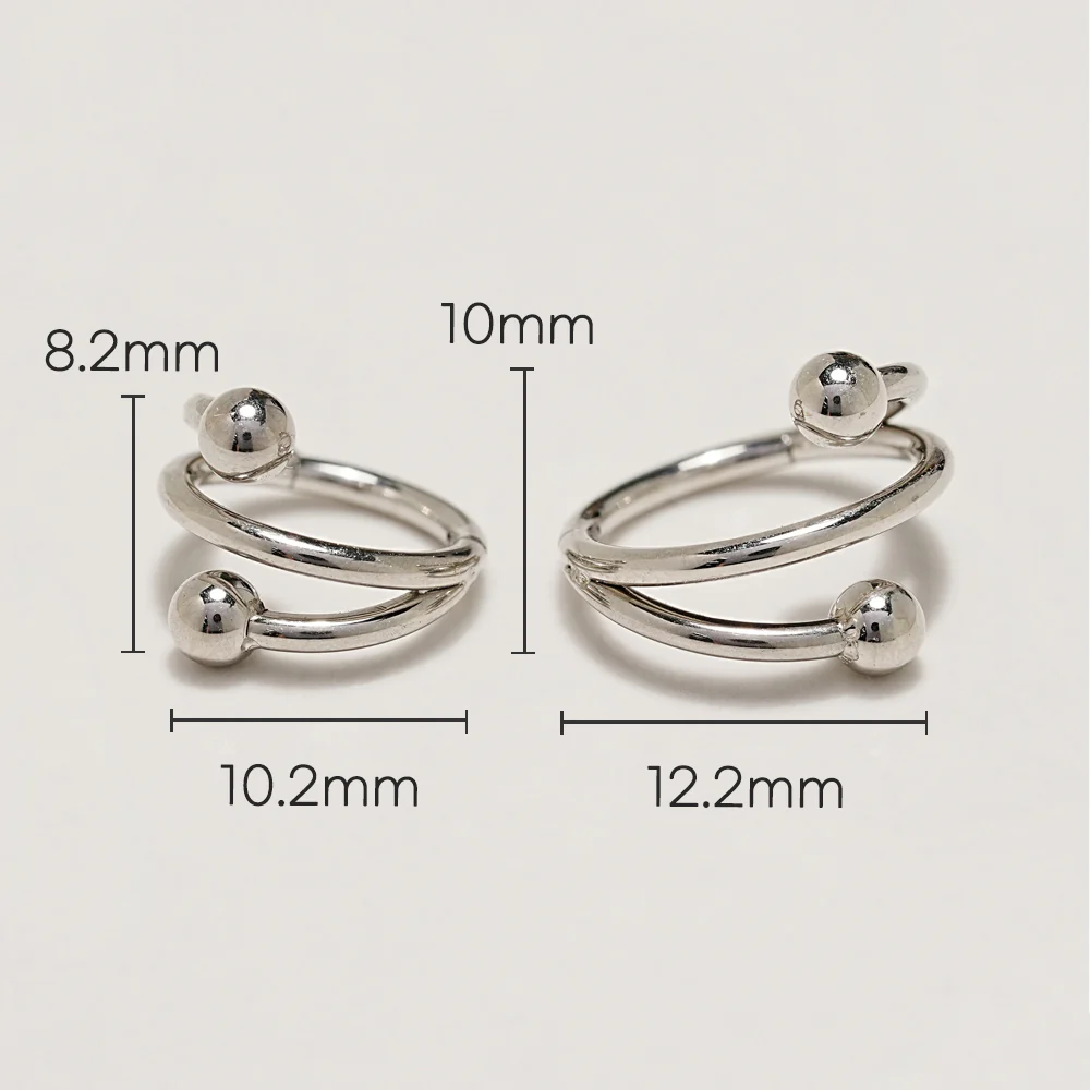 Magnetic Circle Cartilage Ear Hoop Piercing 16G - Image 3