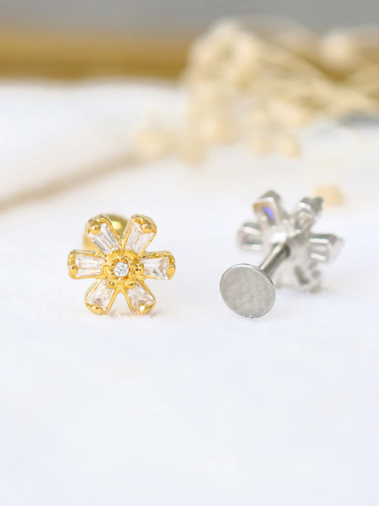 Mini Cosmos Flower Cartilage Earring - Image 3