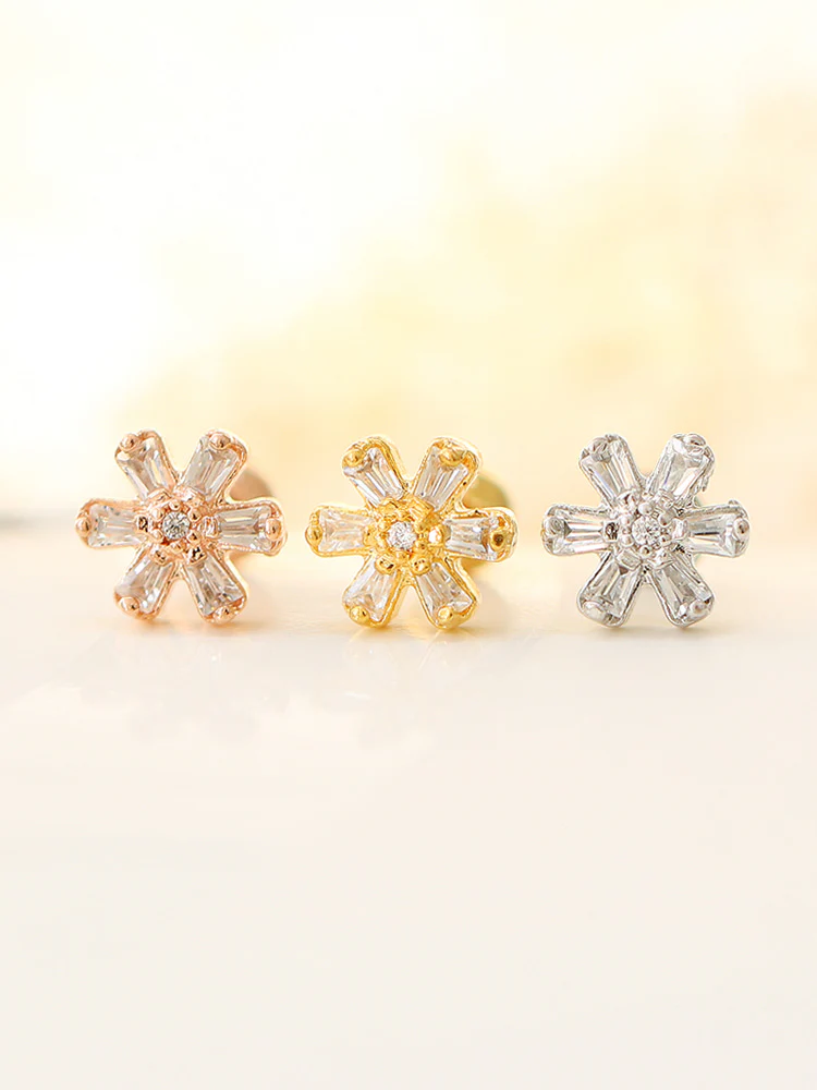 Mini Cosmos Flower Cartilage Earring - Image 4