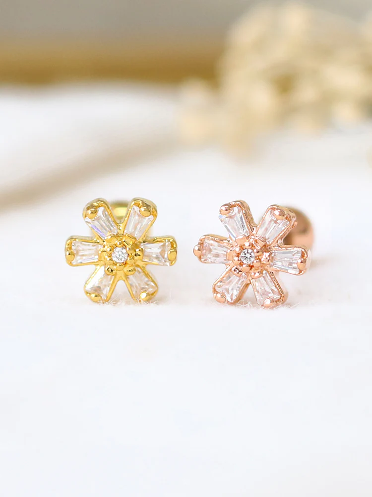 Mini Cosmos Flower Cartilage Earring - Image 6