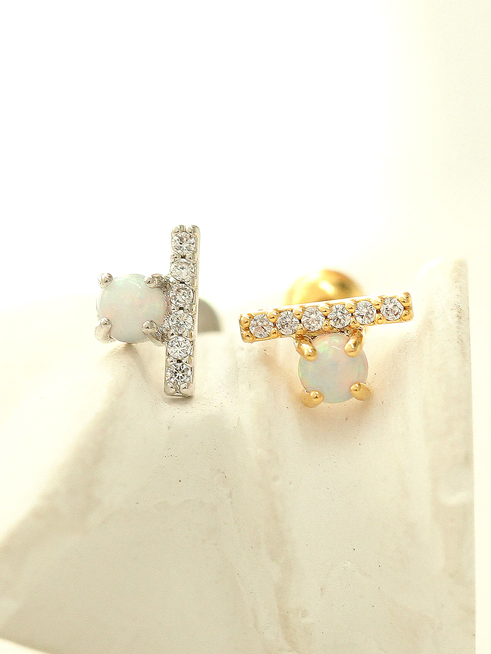 Opal Cubic Bar Piercing - Image 2