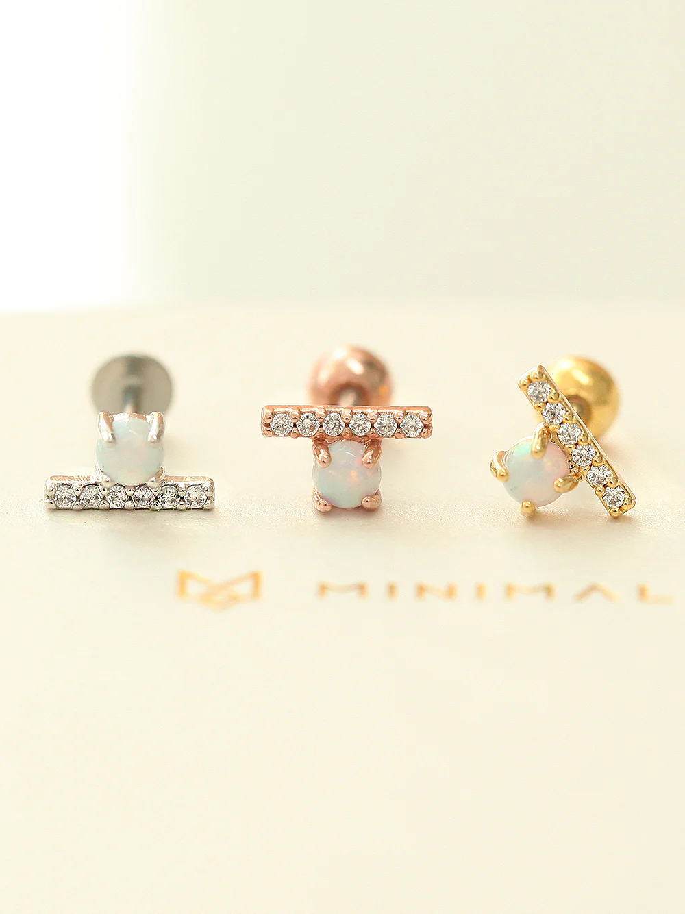 Opal Cubic Bar Piercing - Image 4