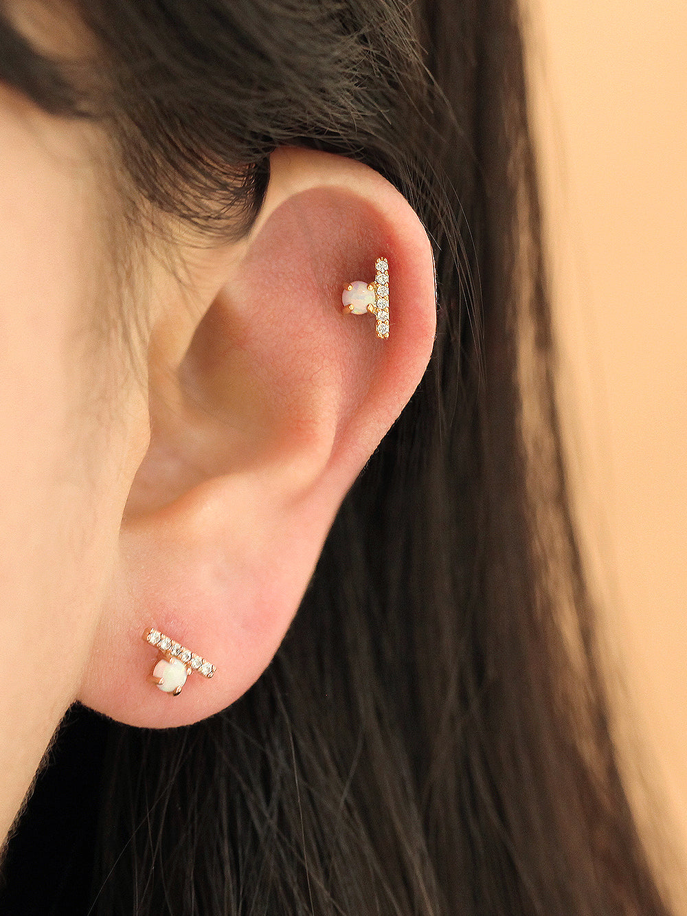 Opal Cubic Bar Piercing - Image 6