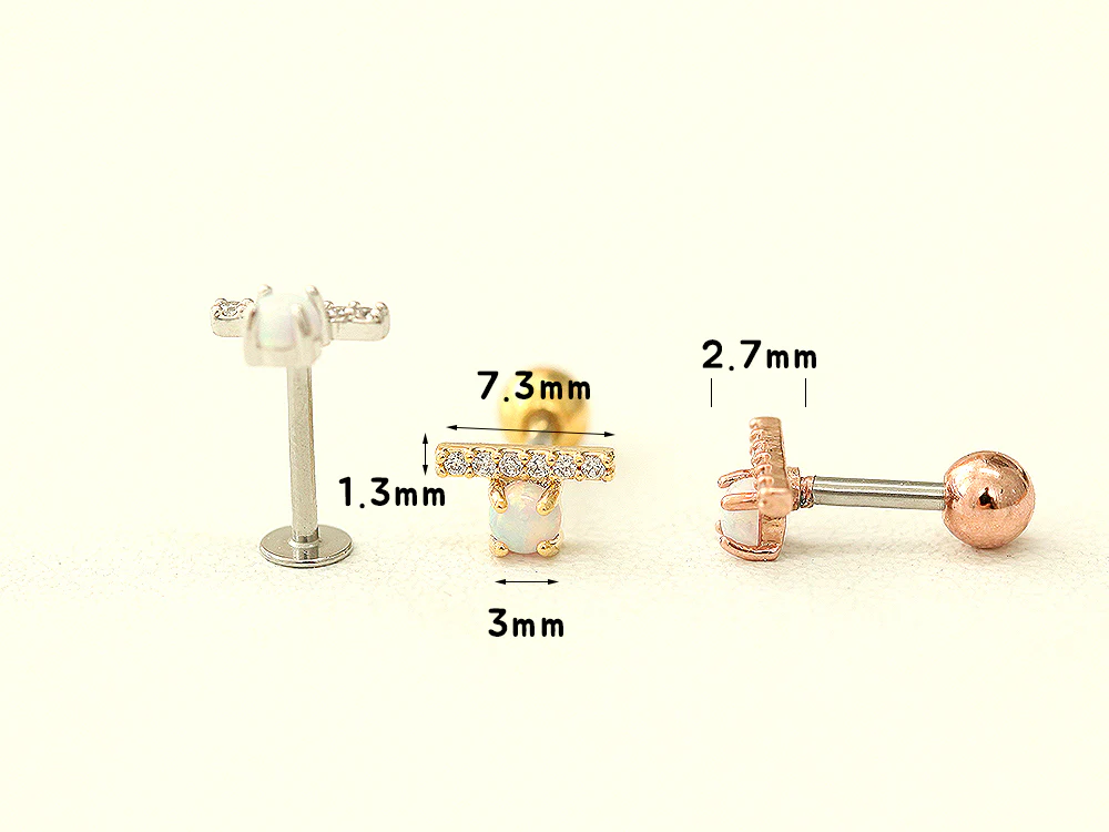 Opal Cubic Bar Piercing - Image 7