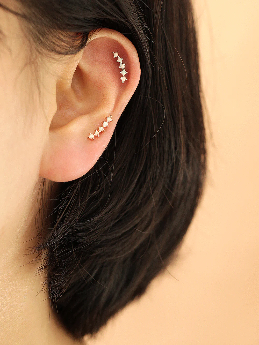 Opal Curve Bar Piercing - Image 2