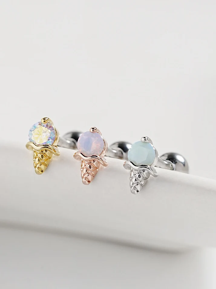 Pastel Cone Cartilage Ear Piercing 18G16G
