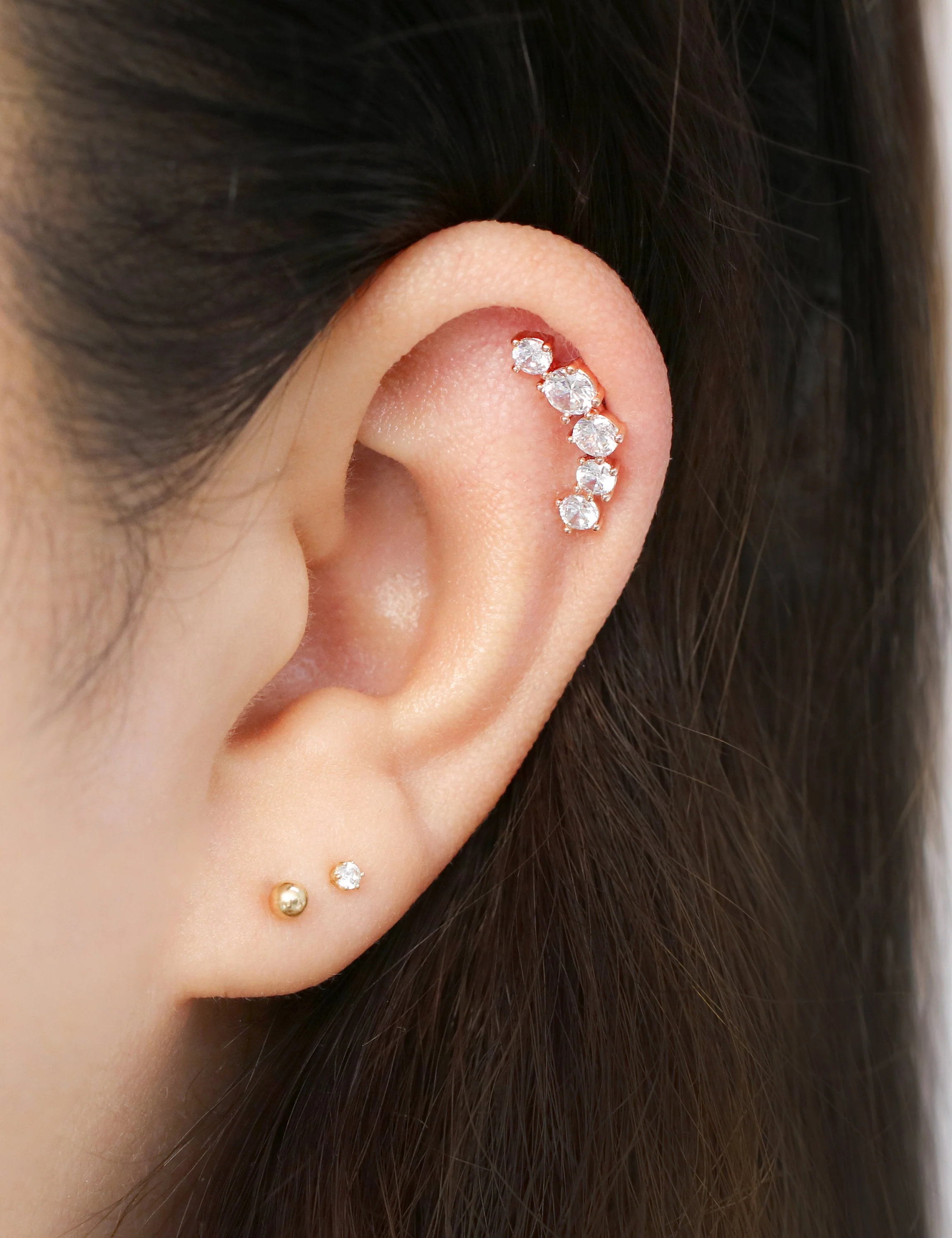 Rainbow CZ Cartilage earring