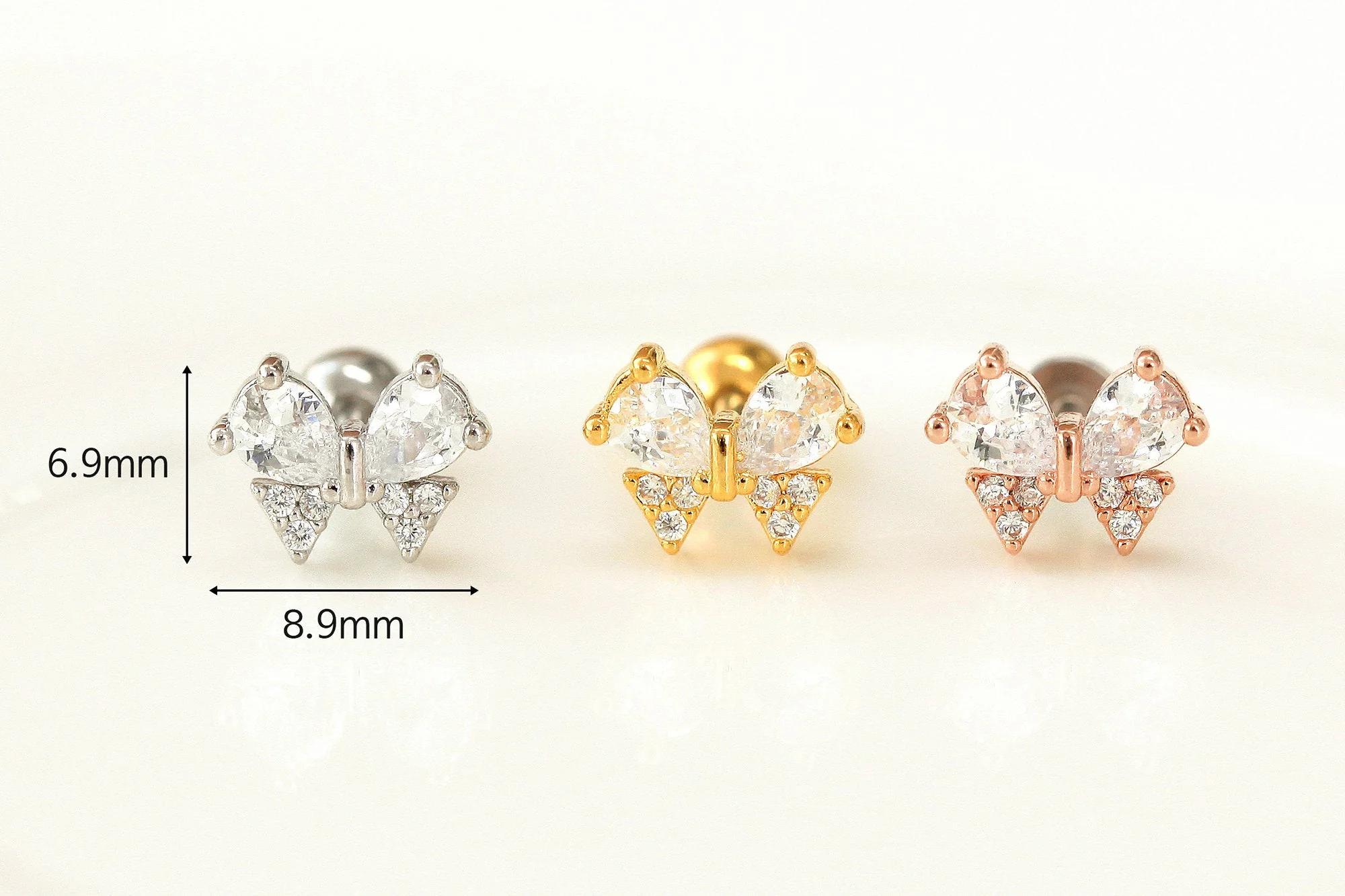 Ribbon cubic Cartilage earring - Image 11
