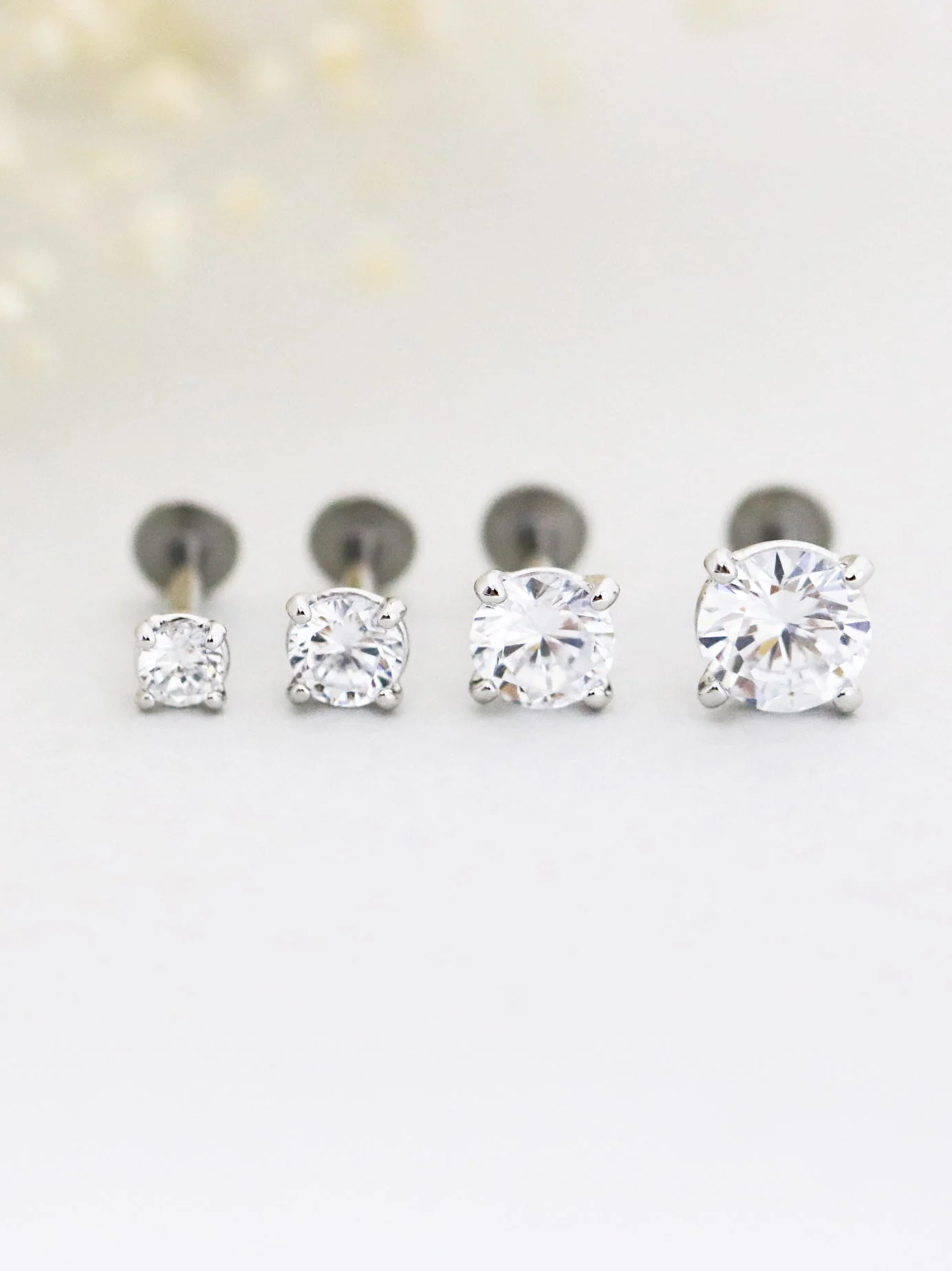 Round CZ Cartilage earring