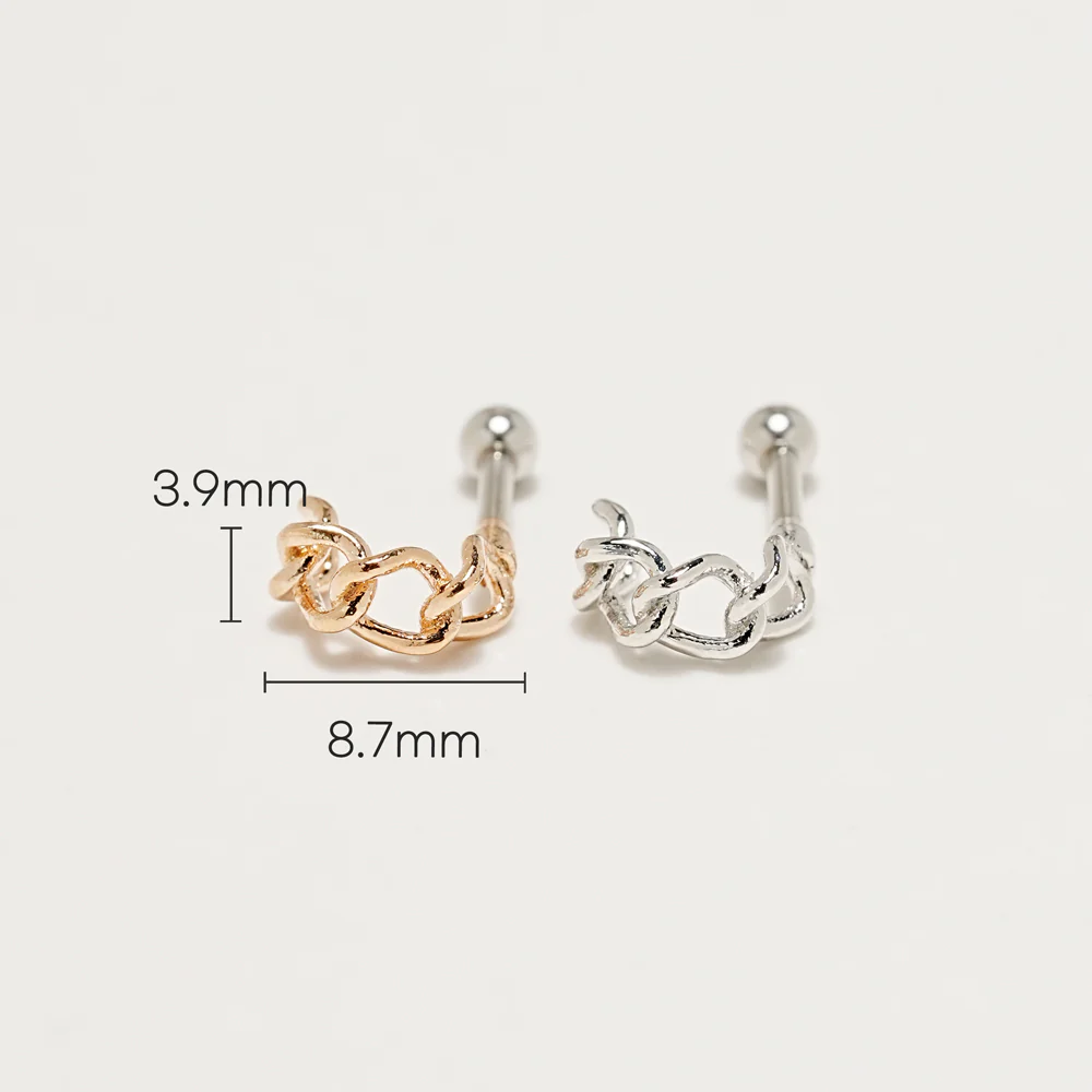 Shining Chain Cartilage Ear Piercing 16G - Image 3