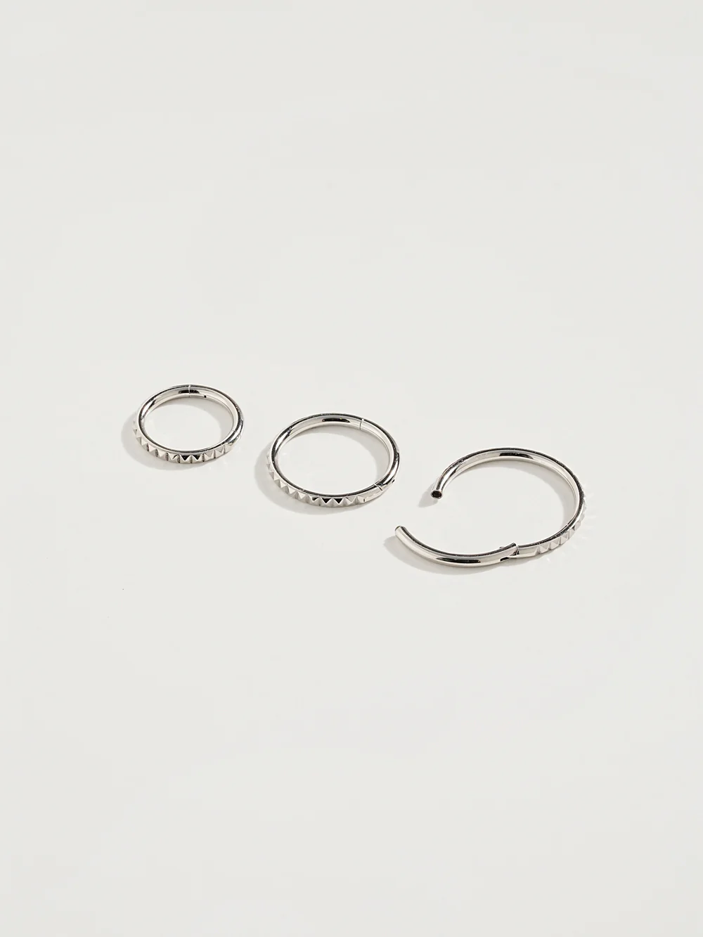Simple Square Pattern Cartilage Ear Hoop Piercing 16G