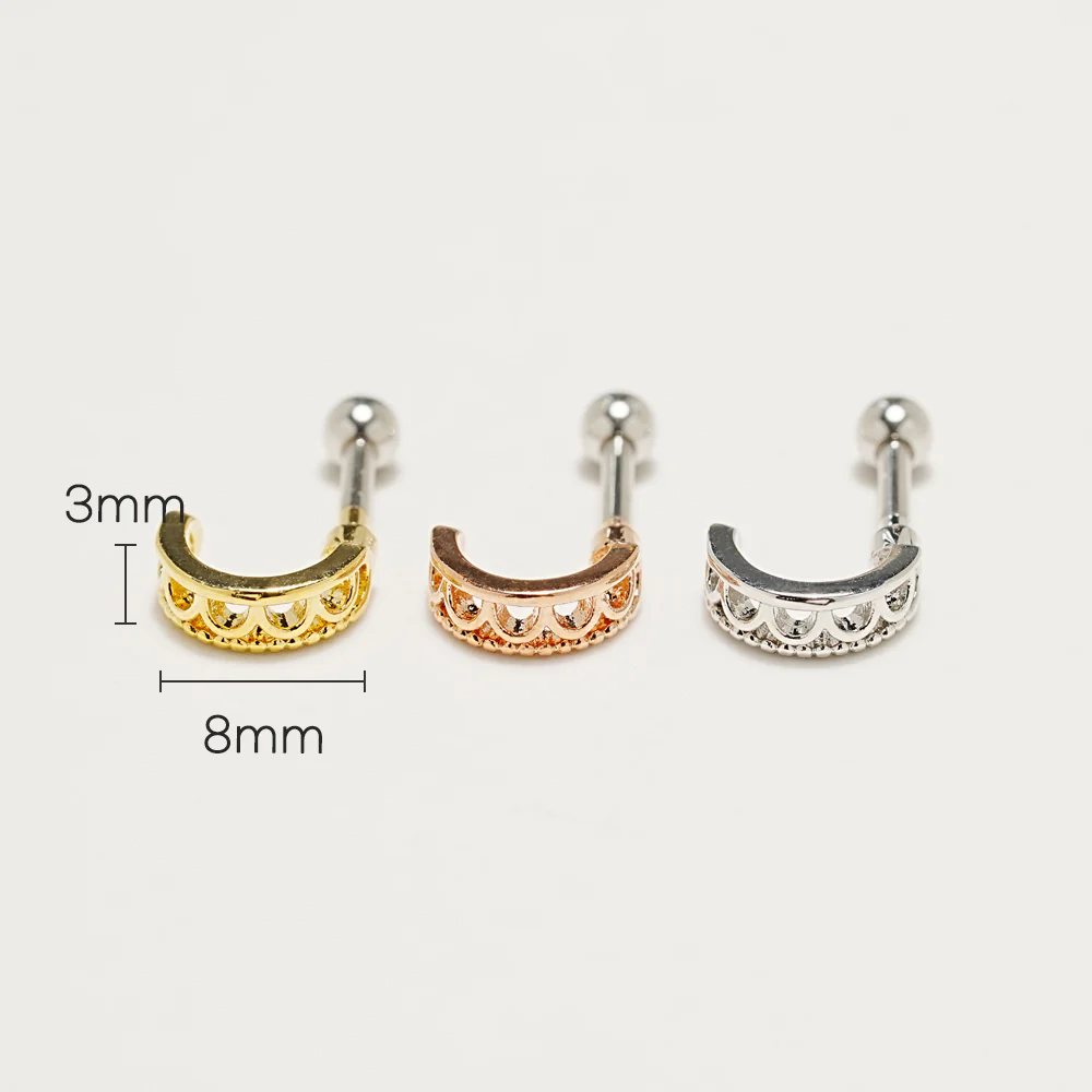 Sound Dotted Cartilage Ear Piercing 16G - Image 3